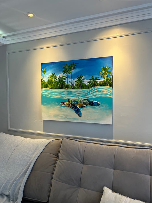 Pintura Quadro Tartaruga | 100x80