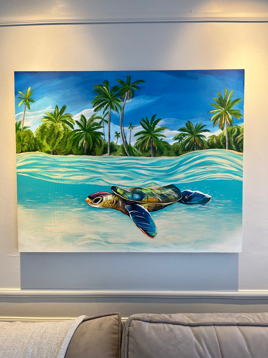 Pintura Quadro Tartaruga | 100x80